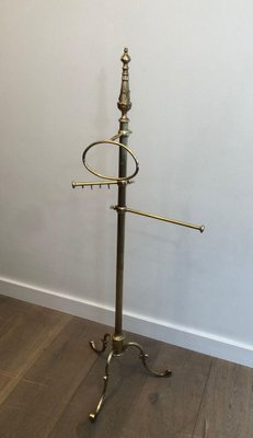 Neoclassical Style Brass Towel Rack, 1920s-BA-1817028