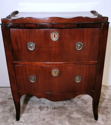 Neoclassical Style Commode in Mahogany & Bronze Decorations-QRS-1059081