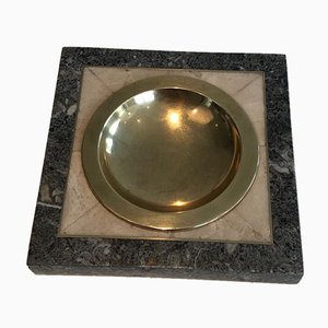 Neoclassical Style Faux Marble and Brass Vide Poche, 1970s-BA-946980