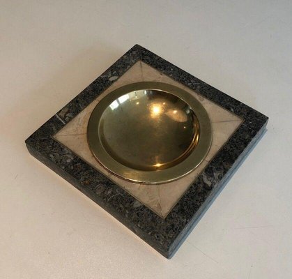 Neoclassical Style Faux-Marble & Brass Vide-Poche-BA-1365506