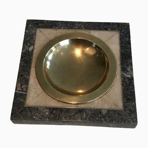 Neoclassical Style Faux-Marble & Brass Vide-Poche-BA-1365506