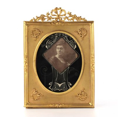 Neoclassical Style Gilded Bronze Photo Frame-WMV-1129317