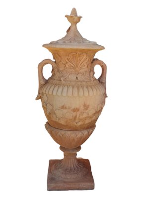 Neoclassical Style Urns or Vases in Terracotta, Set of 2-TCS-1330709