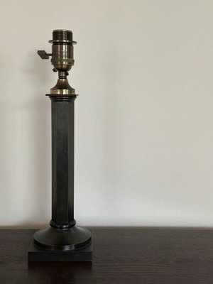 Neoclassical Table Lamp in Patinated Metal, 1940s-ARN-2026615