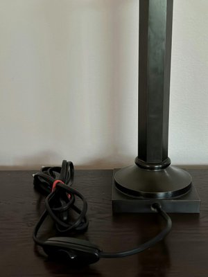 Neoclassical Table Lamp in Patinated Metal, 1940s-ARN-2026615