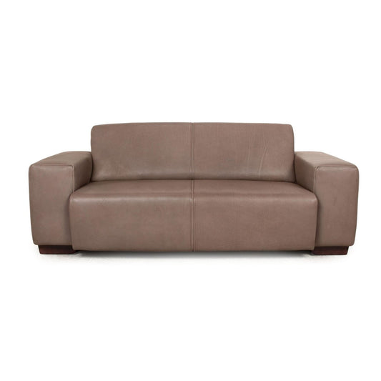 Nero Leather Two Seater Brown Sofa from Koinor