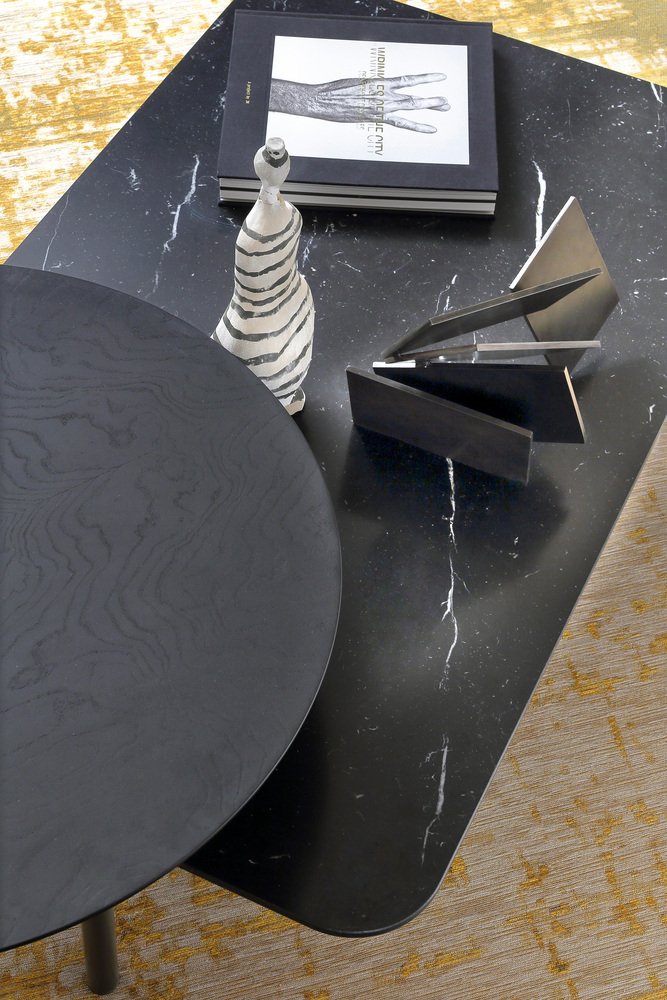 Nero Marble Bitop Coffee Table by Rodolfo Dordoni