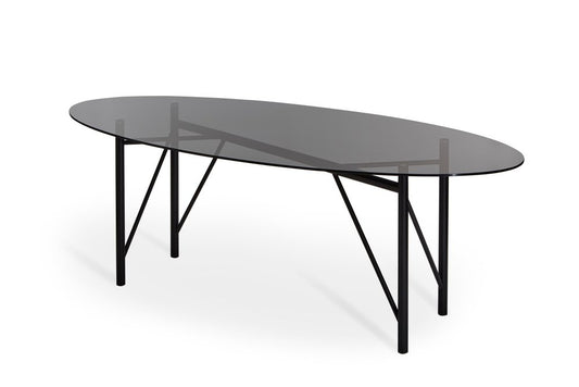 Nero Tubolar Table Oval 220 by Mentemano