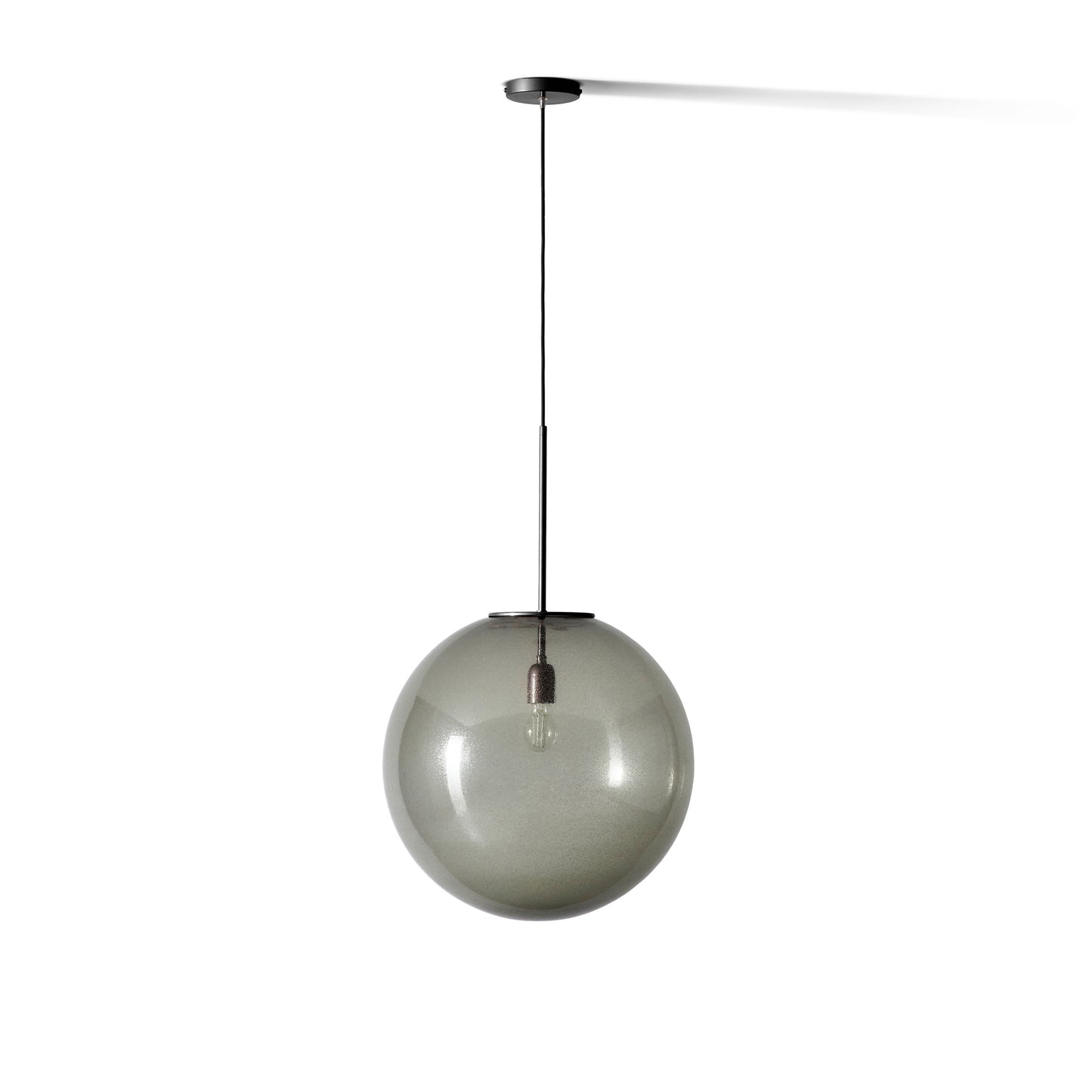 BOLLICOSA Pendant lamp by Cassina #Matt Black/Transparent smoked glass