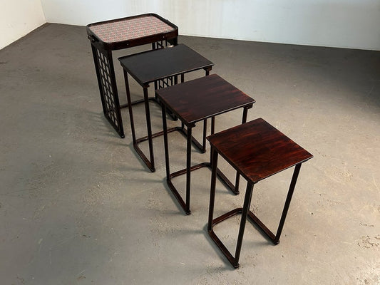 Nesting Tables by Josef Hoffmann for J&J Kohn, 1890s, Set of 4