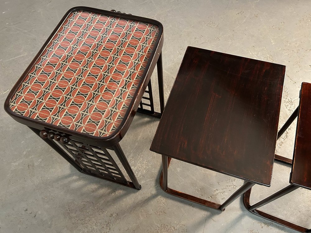 Nesting Tables by Josef Hoffmann for J&J Kohn, 1890s, Set of 4