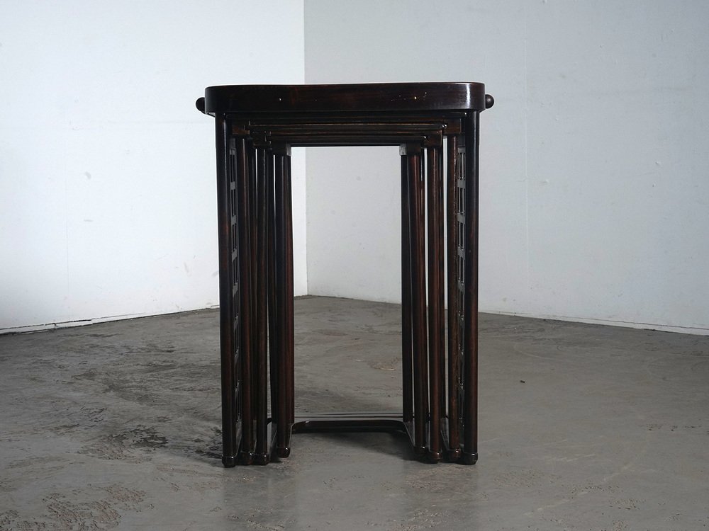 Nesting Tables by Josef Hoffmann for J&J Kohn, 1890s, Set of 4