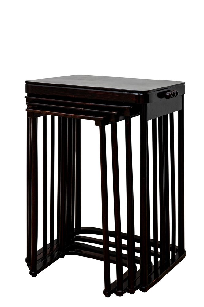 Nesting Tables by Josef Hoffmann for J.& J. Kohn, 1906, Set of 4