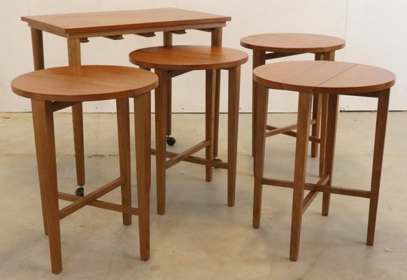 Nesting Tables by Poul Hundevad, Set of 5-FYZ-1750970