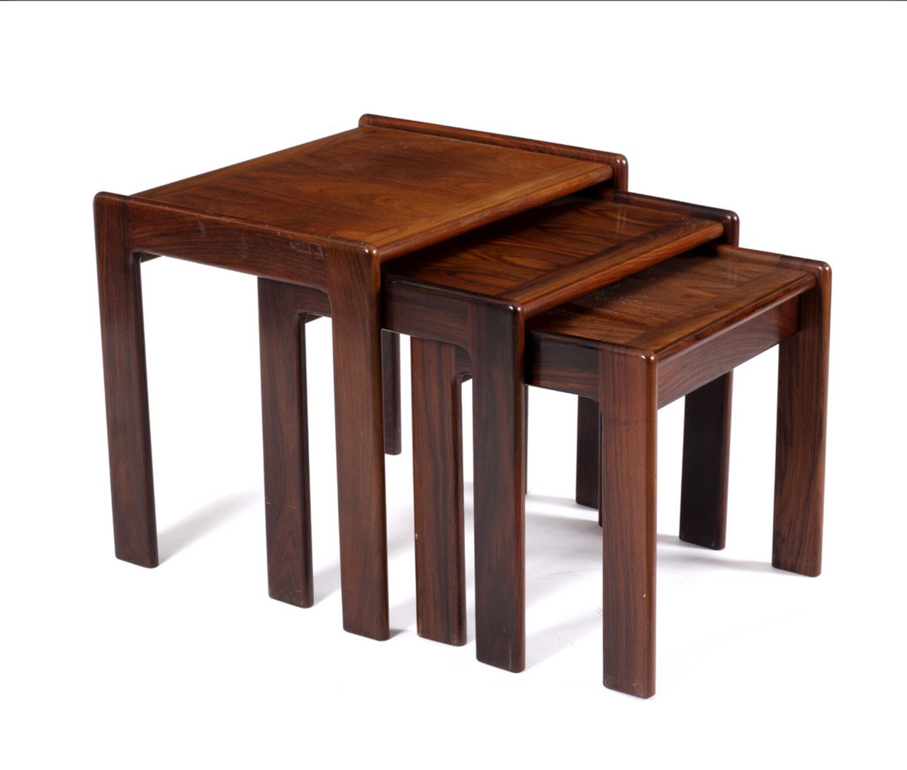 Nesting Tables by Svend Åge Madsen for Karl Lindegaard, 1970s, Set of 3