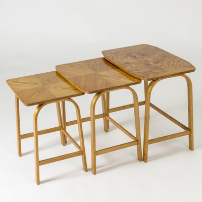 Nesting Tables from Bodafors, 1930s, Set of 3-NL-1372571