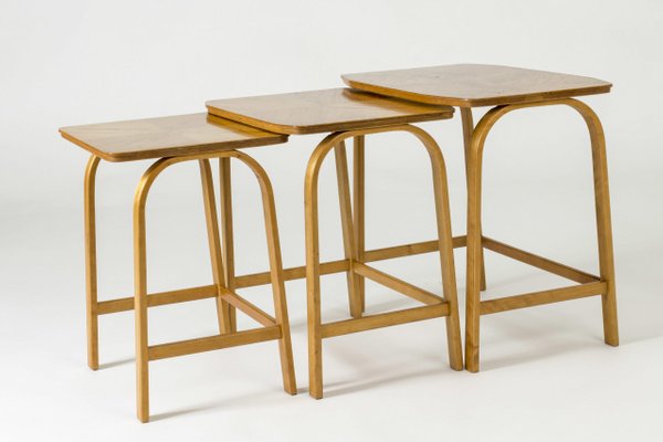 Nesting Tables from Bodafors, 1930s, Set of 3-NL-1372571