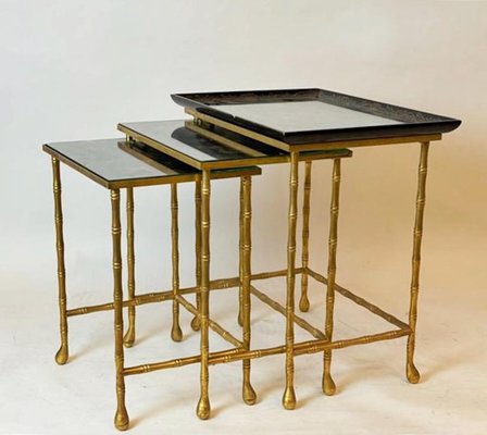 Nesting Tables from Maison Jansen, France, 1960s, Set of 3-FGA-2035212