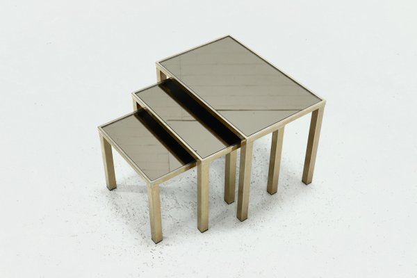 Nesting Tables in 23k Gold Plating from Belgo Chrom, 1970s-VV-1256326