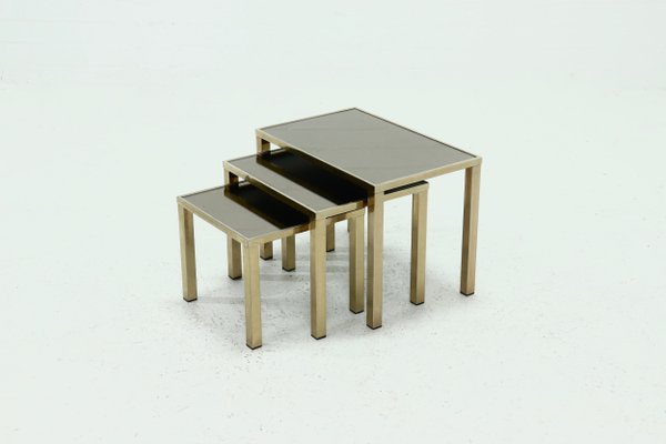 Nesting Tables in 23k Gold Plating from Belgo Chrom, 1970s-VV-1256326