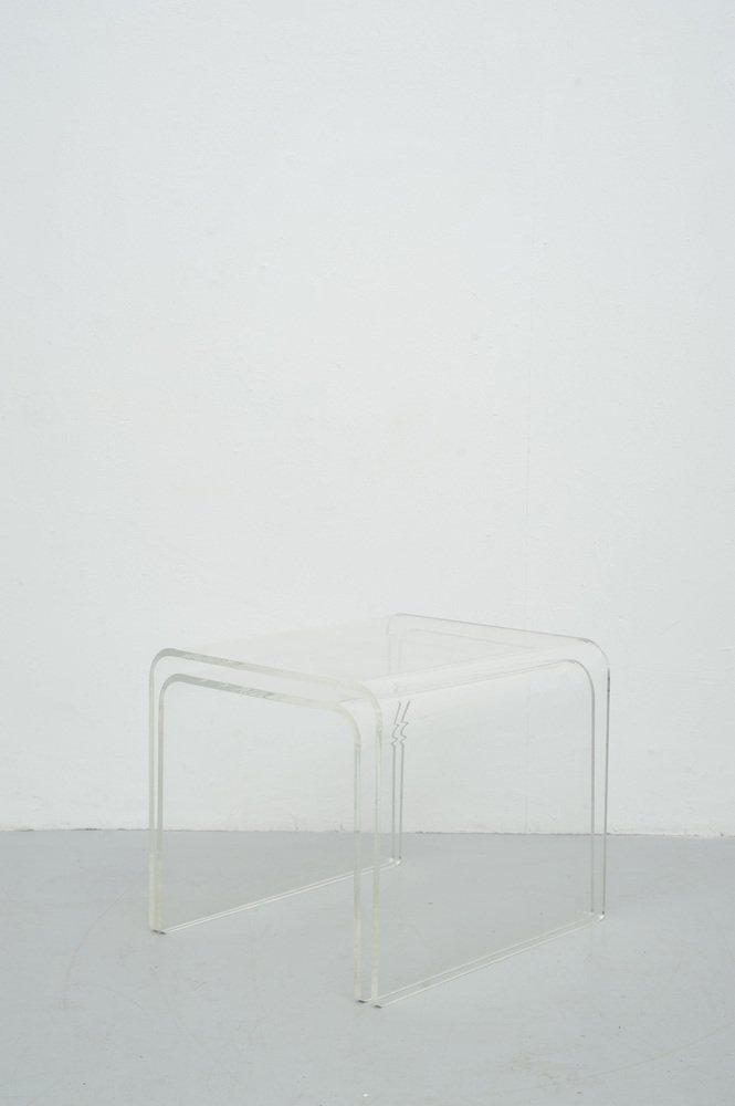 Nesting Tables in Acrylic Glass, Set of 2