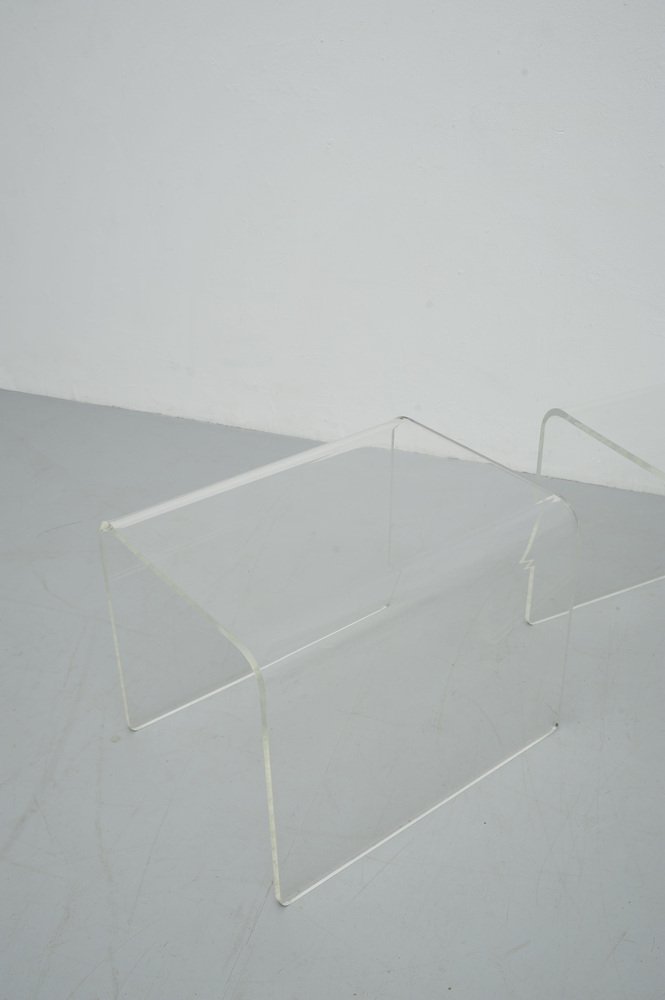 Nesting Tables in Acrylic Glass, Set of 2-ZE-1797242