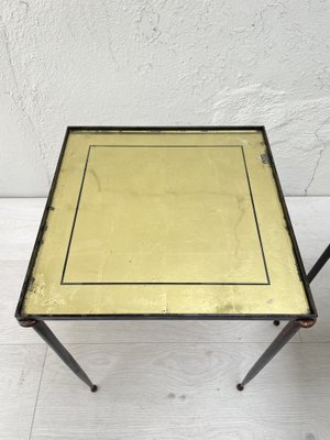 Nesting Tables in Metal and Glass, Set of 3-UX-1775496