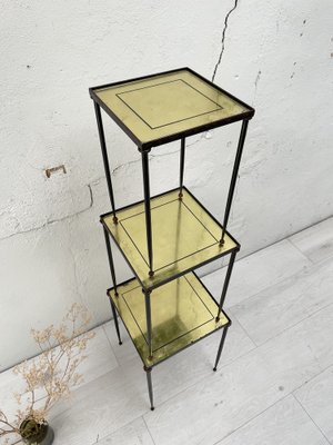 Nesting Tables in Metal and Glass, Set of 3-UX-1775496