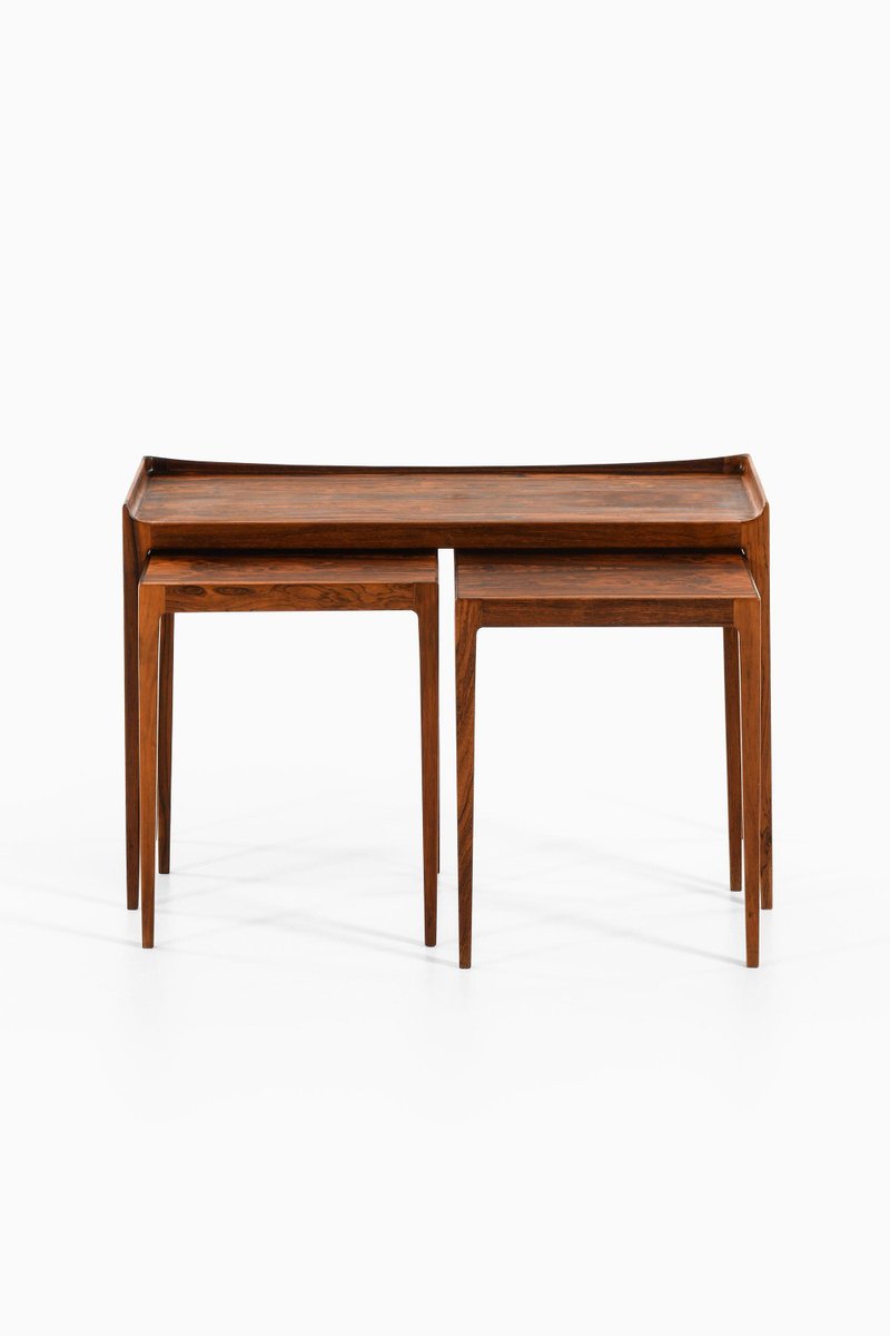 Nesting Tables in Rosewood attributed to Kurt Østervig, 1960s, Set of 3