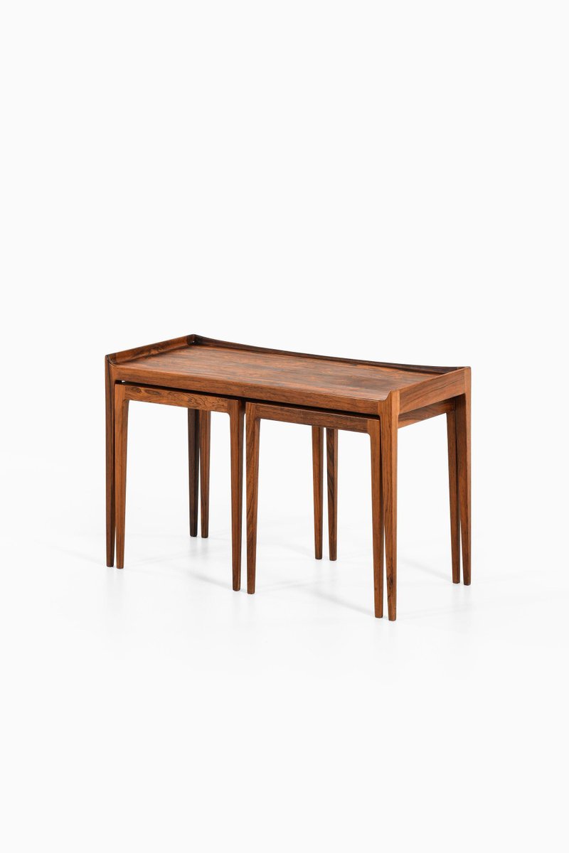 Nesting Tables in Rosewood attributed to Kurt Østervig, 1960s, Set of 3