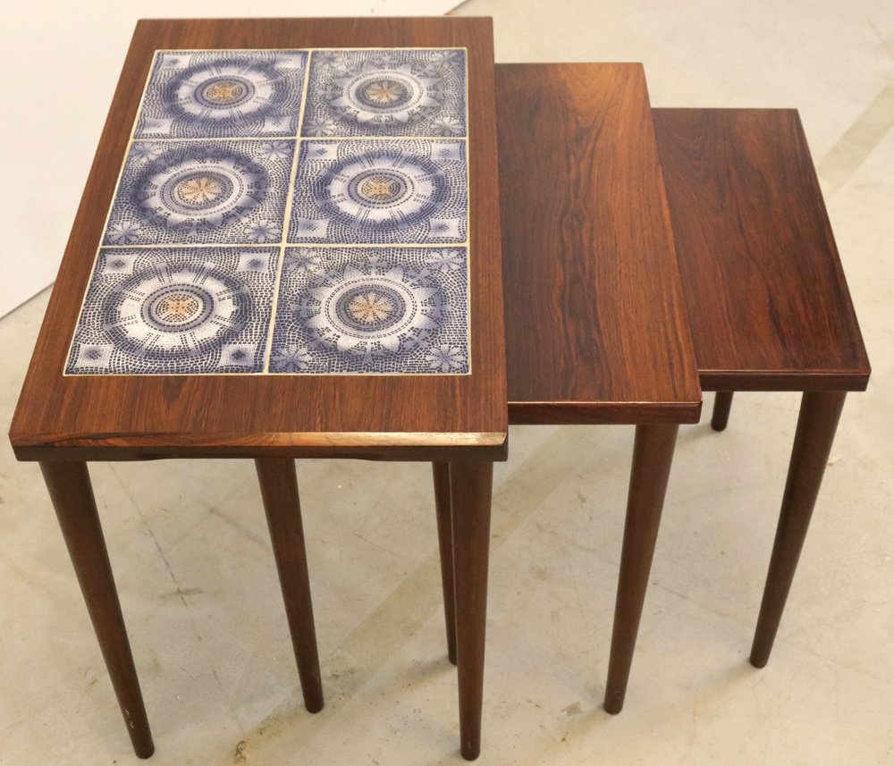 Nesting Tables in Rosewood, Set of 3