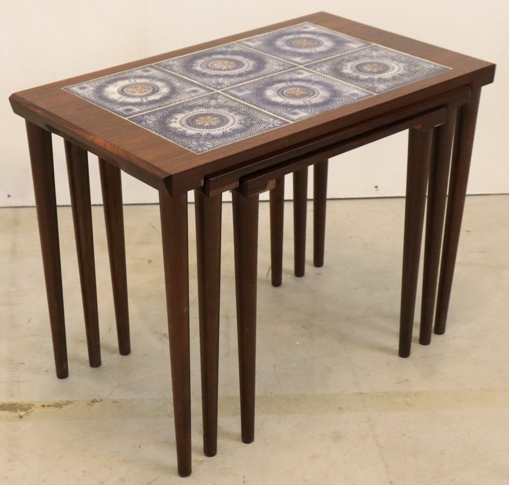 Nesting Tables in Rosewood, Set of 3