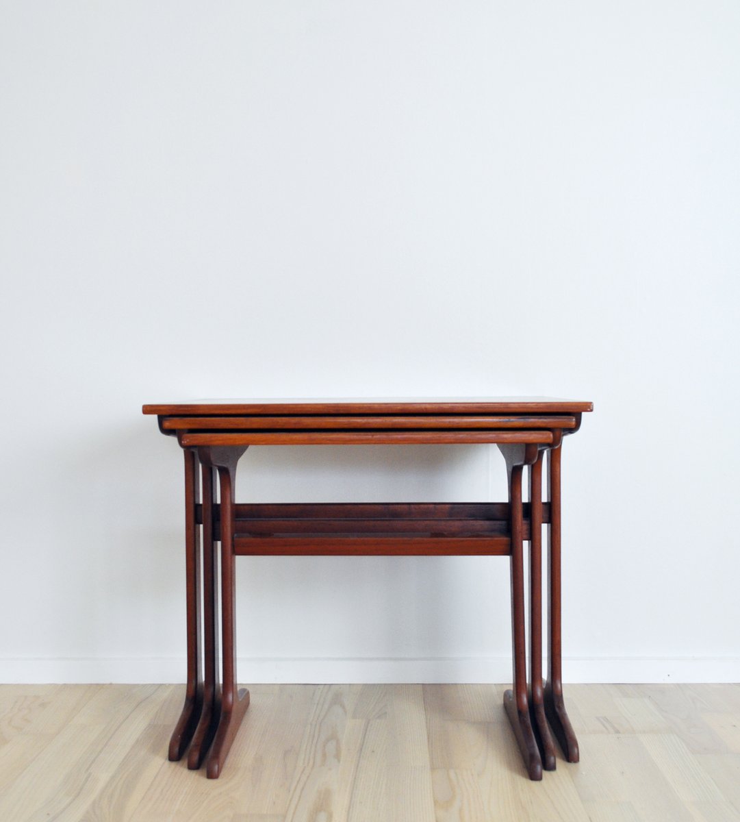 Nesting Tables in Solid Teak, Denmark, 1960s, Set of 3-HPQ-1286766