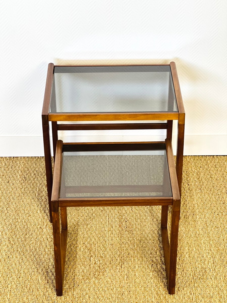 Nesting Tables in Teak, 1960s, Set of 2