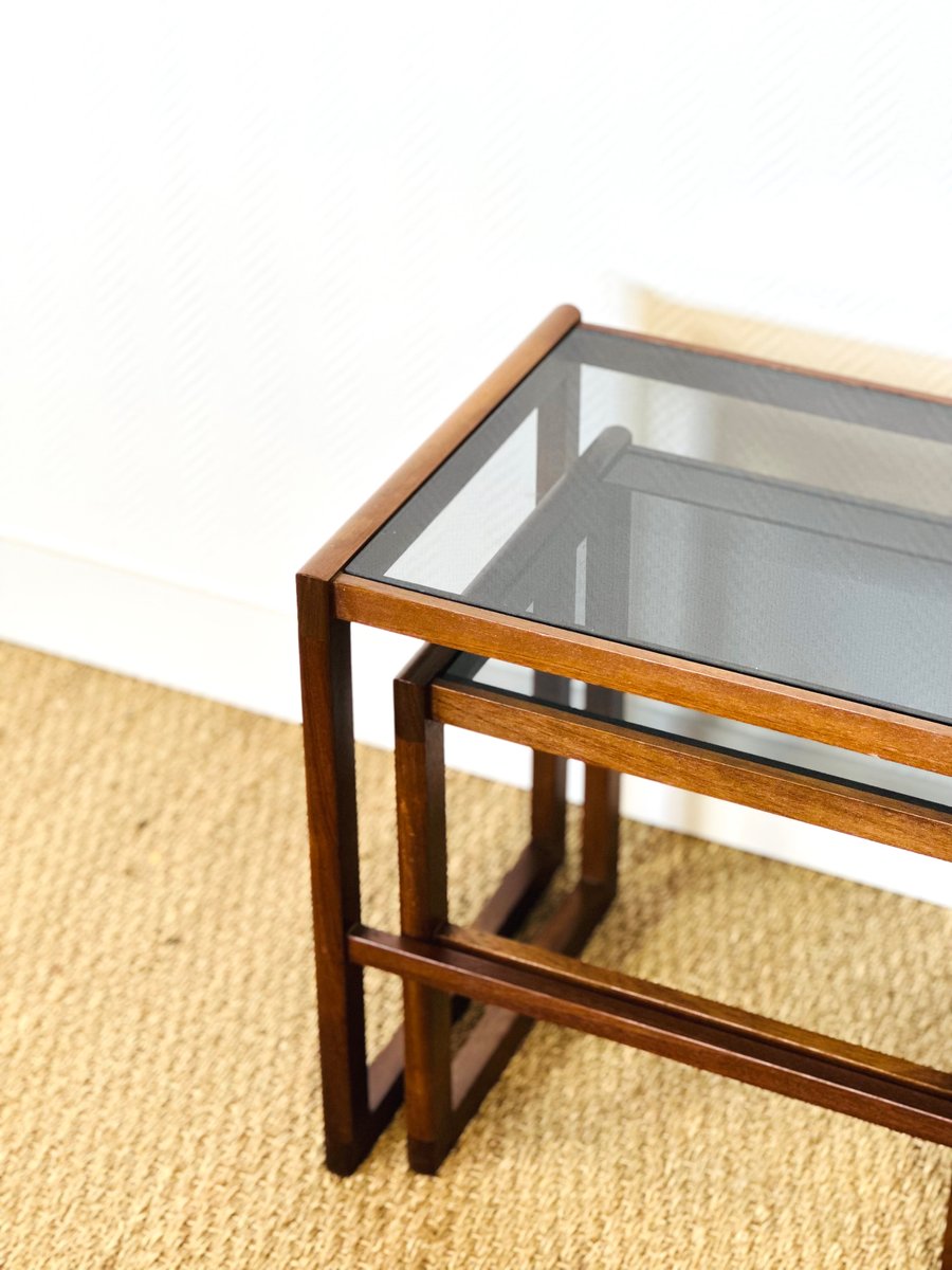 Nesting Tables in Teak, 1960s, Set of 2