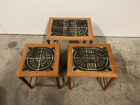 Nesting Tables in Teak, 1960s, Set of 3