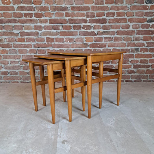 Nesting Tables in Teak, 1960s, Set of 3