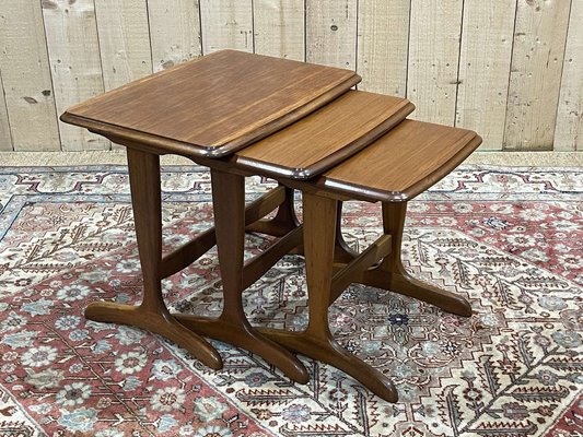 Nesting Tables in Teak, 1970s, Set of 3