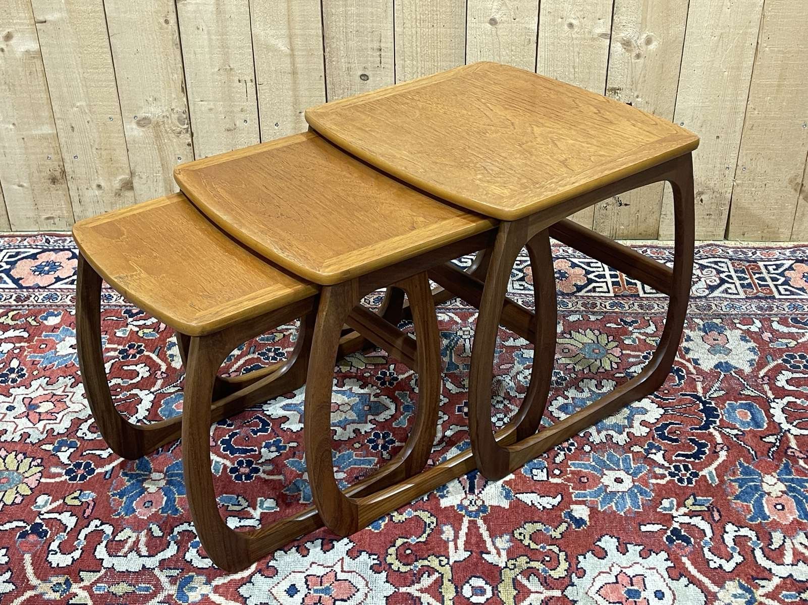 Nesting Tables in Teak, 1970s, Set of 3