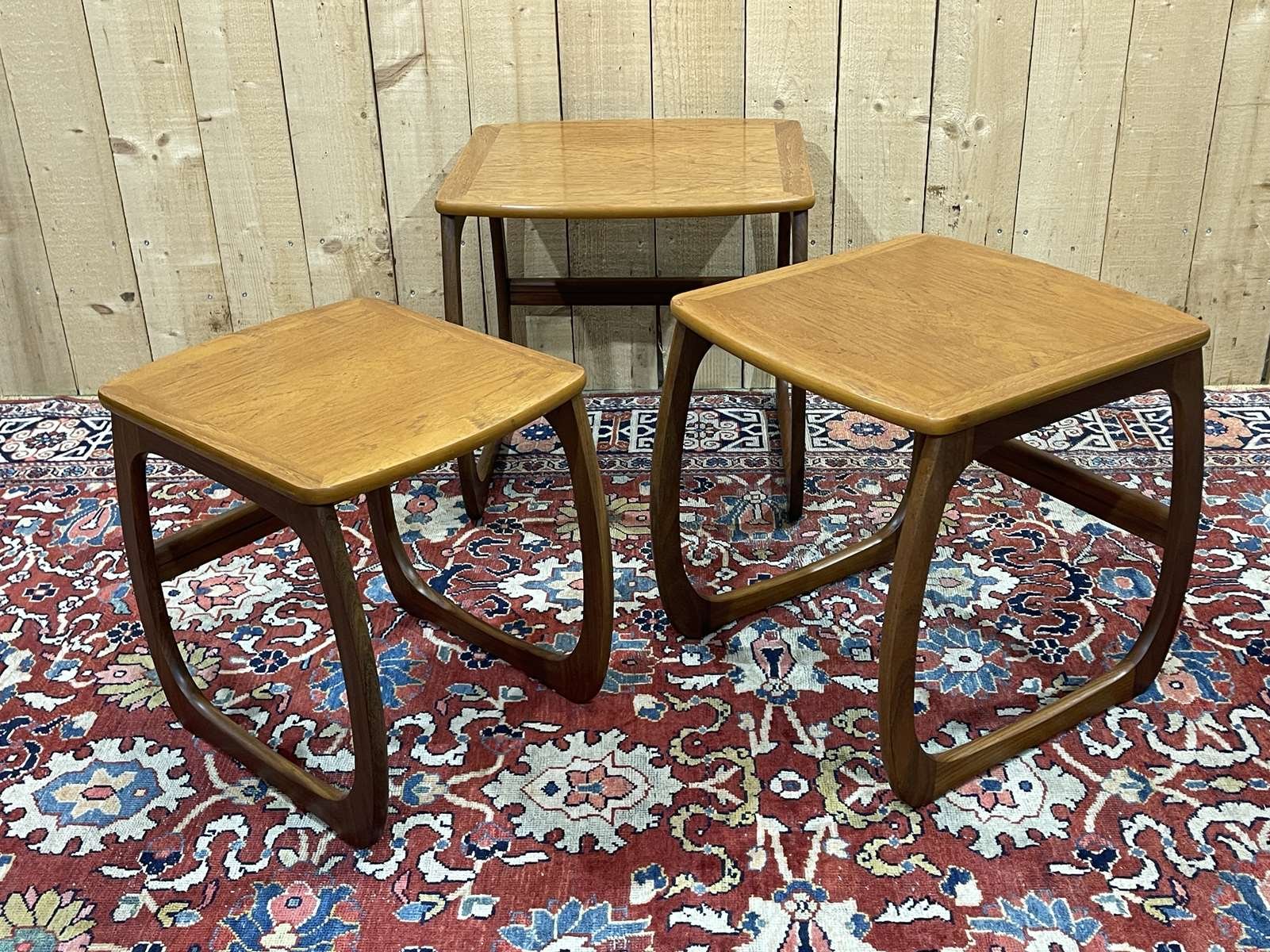 Nesting Tables in Teak, 1970s, Set of 3