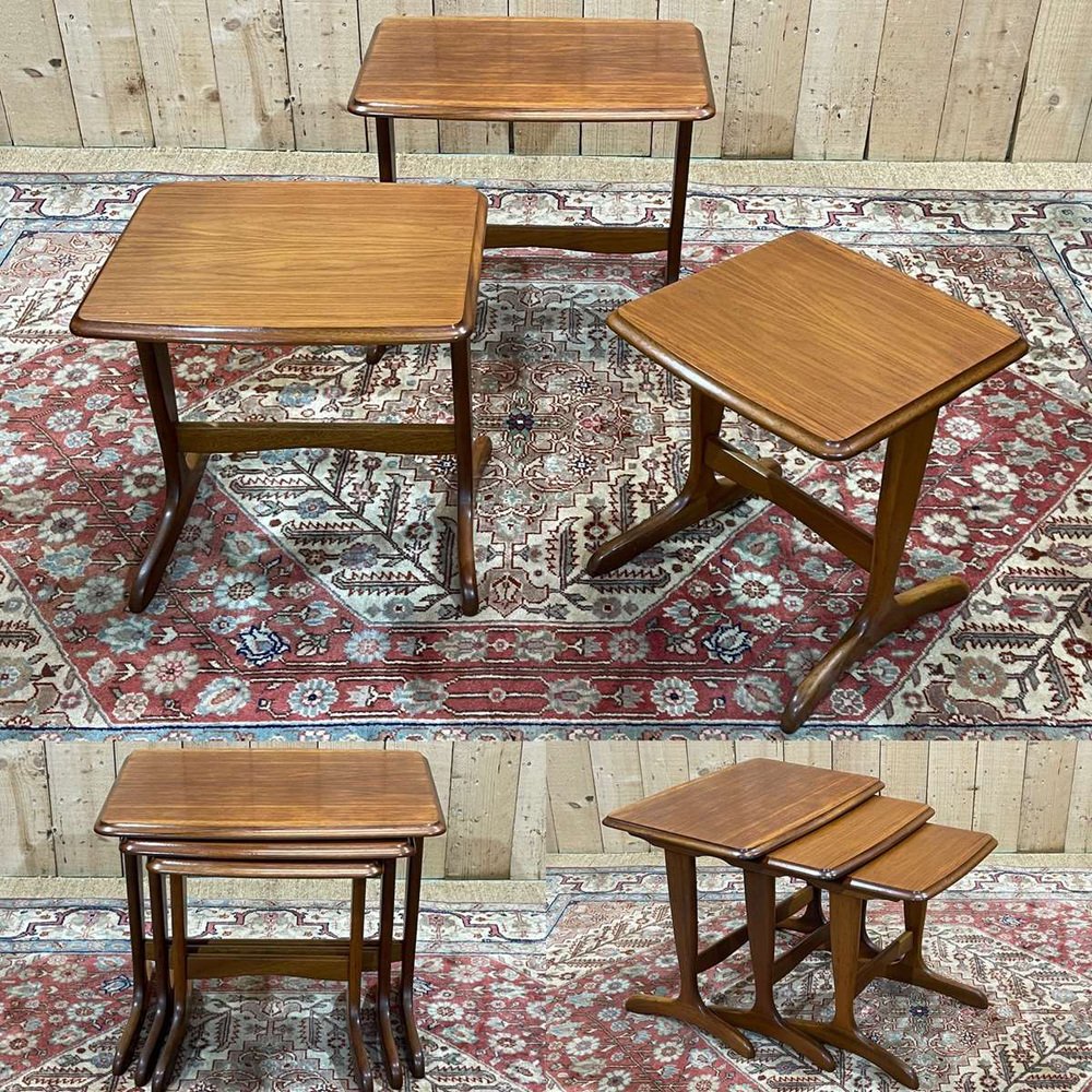 Nesting Tables in Teak, 1970s, Set of 3