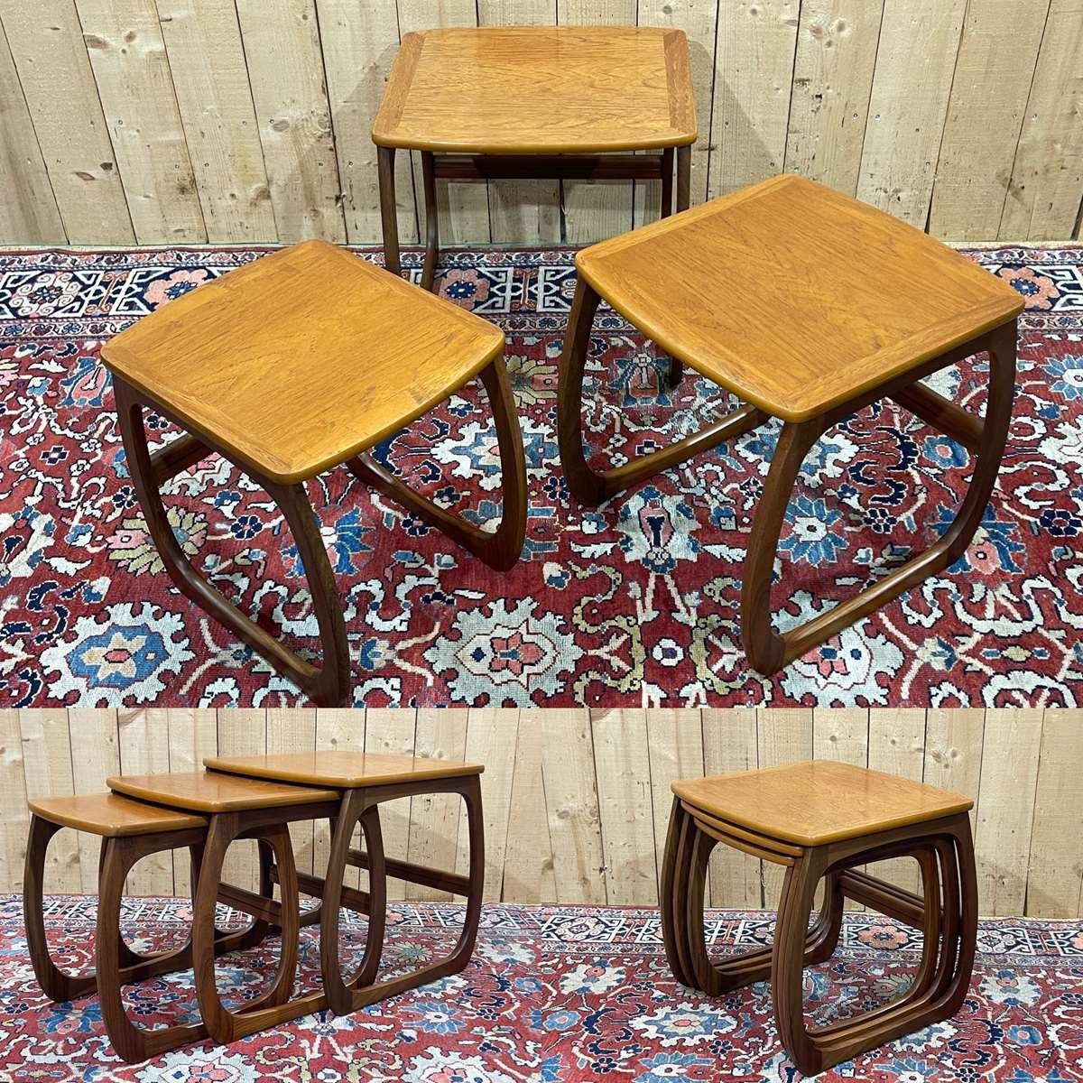 Nesting Tables in Teak, 1970s, Set of 3