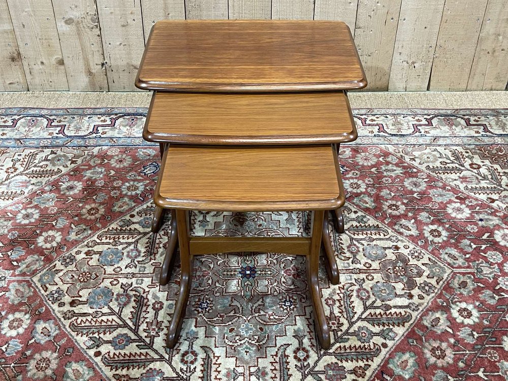 Nesting Tables in Teak, 1970s, Set of 3