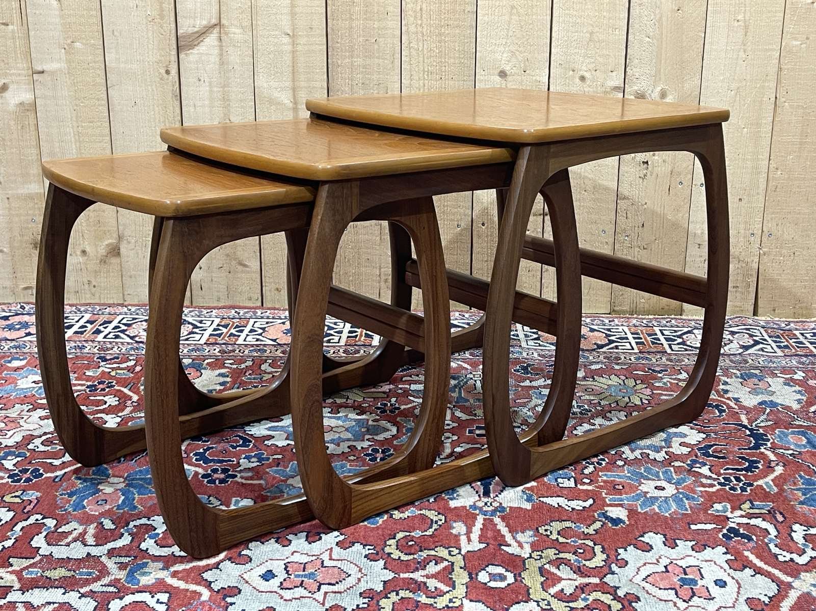 Nesting Tables in Teak, 1970s, Set of 3