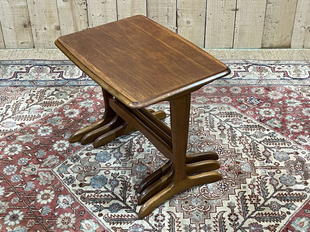 Nesting Tables in Teak, 1970s, Set of 3