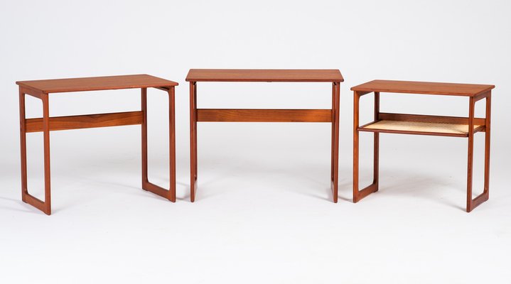 Nesting Tables in Teak by Johannes Andersen for CFC Silkeborg, Denmark, 1950s, Set of 3-ZGQ-1289944