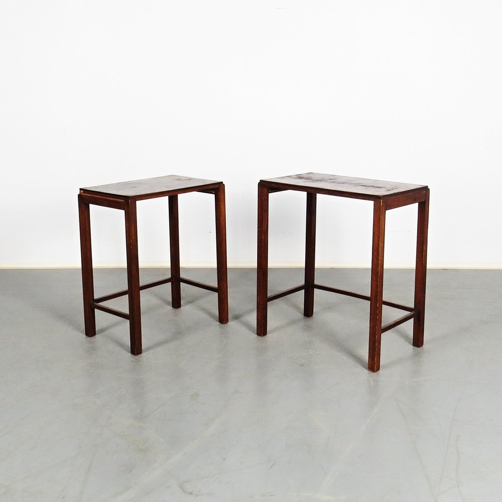 Nesting Tables in Wood, Set of 2