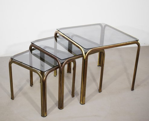 Nesting Tables, Italy, 1970s, Set of 3-AOL-1798703