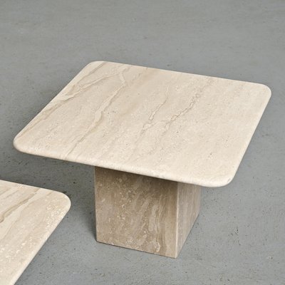 Nesting Travertine Tables, Italy, 1970, Set of 3-GJR-2023777