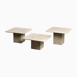 Nesting Travertine Tables, Italy, 1970, Set of 3-GJR-2023777